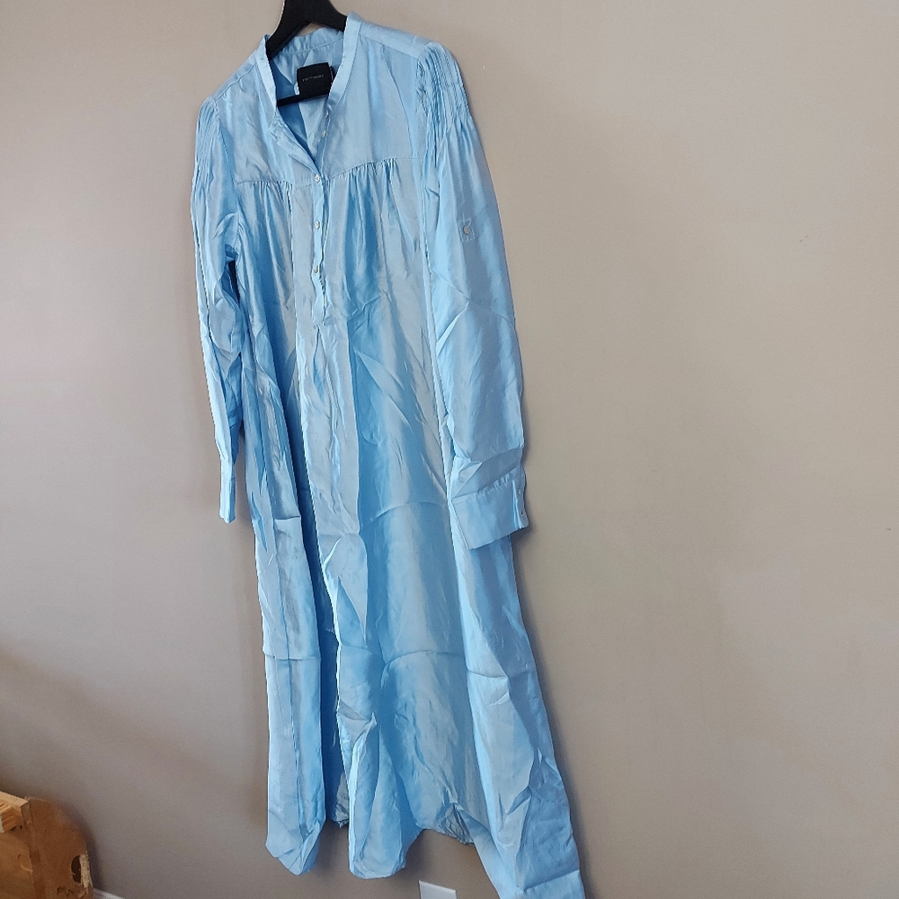 Birgitte Herskind Blue Stella Maxi Shirt Dress Size 34 - Picture 13 of 16